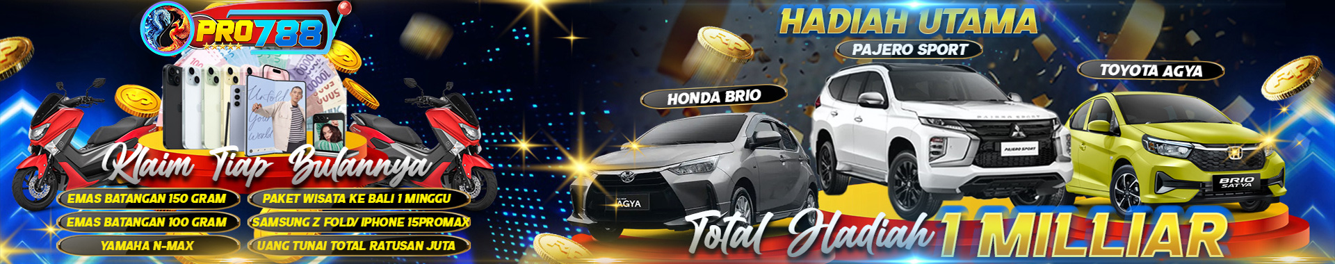Pro788 Situs Resmi Slot Online, Togel Online Terbesar Di Indonesia. Hadiah Utama Pajero Sport Dengan Total Hadiah 1 Milliar